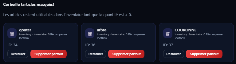 Capture de la corbeille